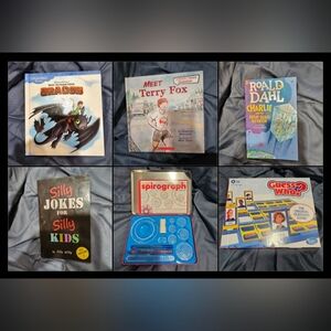 Books, Spirograph, and Guess Who Game Set!